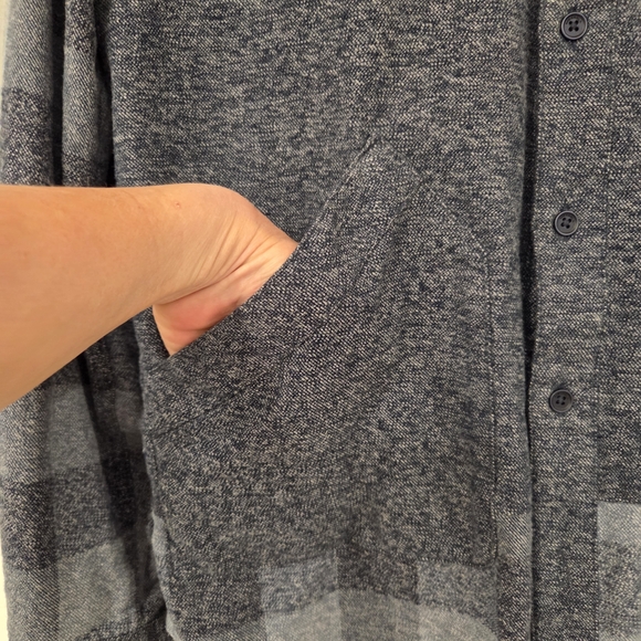 Merrell Blue Textured Button-Up Shirt - Picture 3 of 13